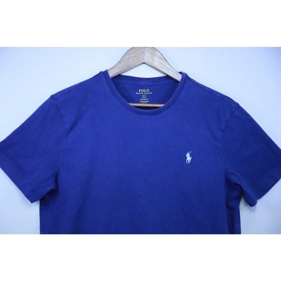 Polo Ralph Lauren Men's Size Large Navy Casual Tee Short Sleeve Shirt Pullover - Picture 2 of 7